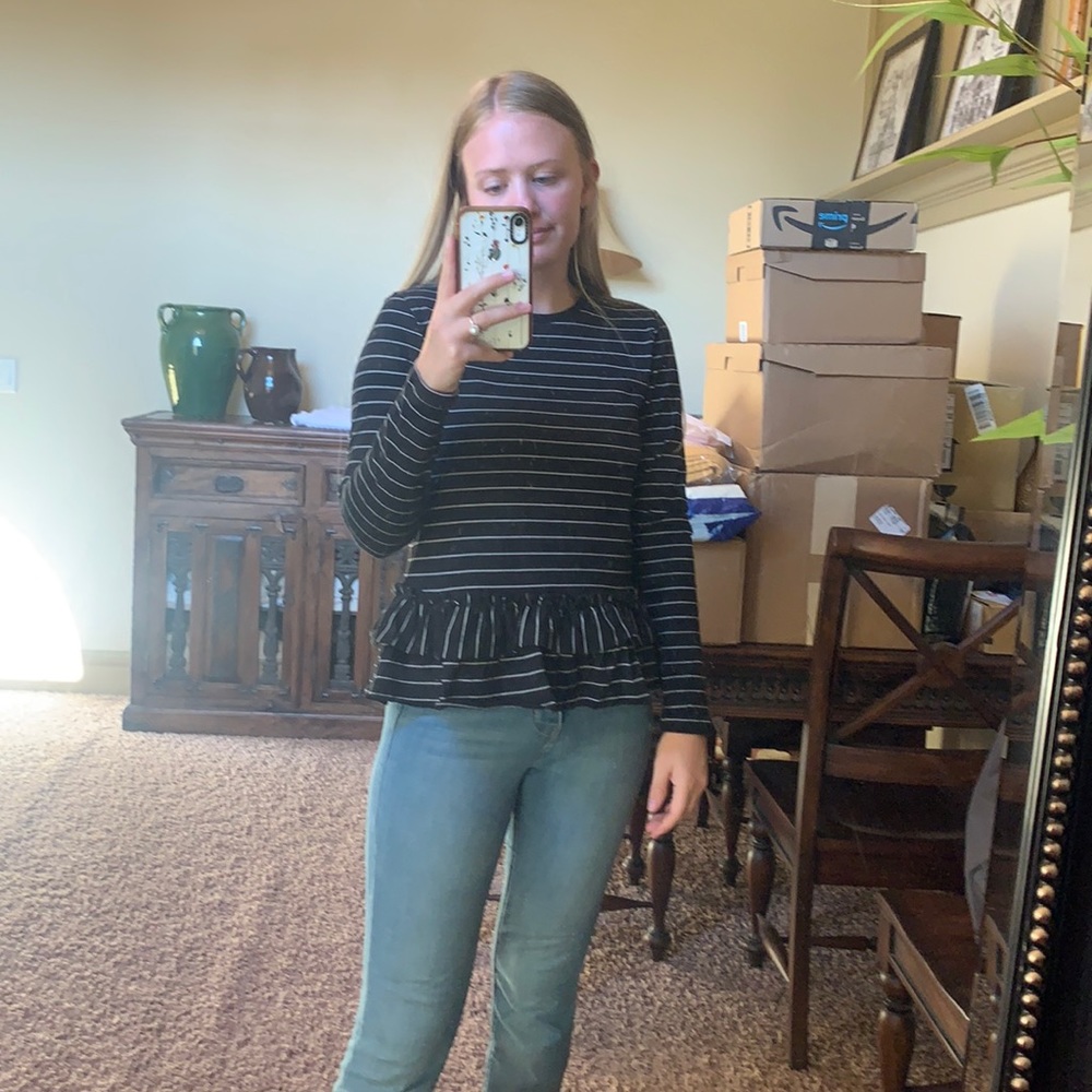 Black and white striped shirt